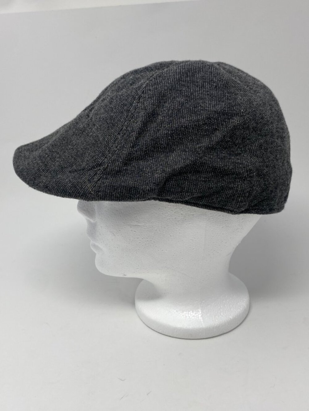 Boston Scally The Scrapper Flat Cap Hat Mens M/L Charcoal Gray Newsboy Tweed